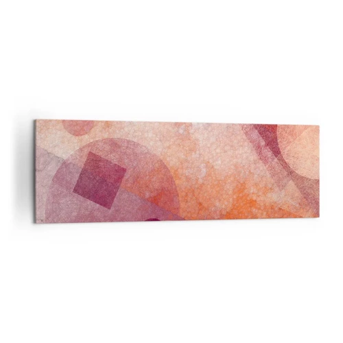Bild auf Leinwand - Leinwandbild - Geometrische Transformationen in Pink - 160x50 cm