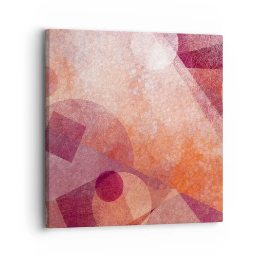Bild auf Leinwand - Leinwandbild - Geometrische Transformationen in Pink - 30x30 cm
