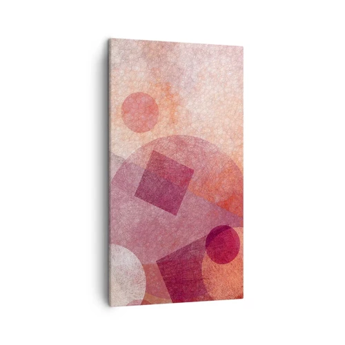 Bild auf Leinwand - Leinwandbild - Geometrische Transformationen in Pink - 45x80 cm
