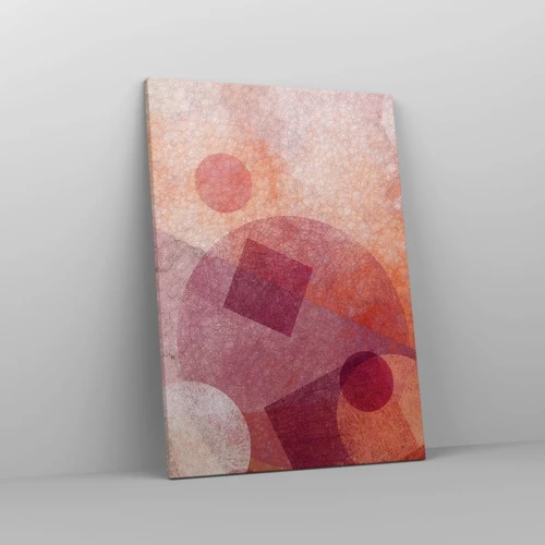 Bild auf Leinwand - Leinwandbild - Geometrische Transformationen in Pink - 50x70 cm