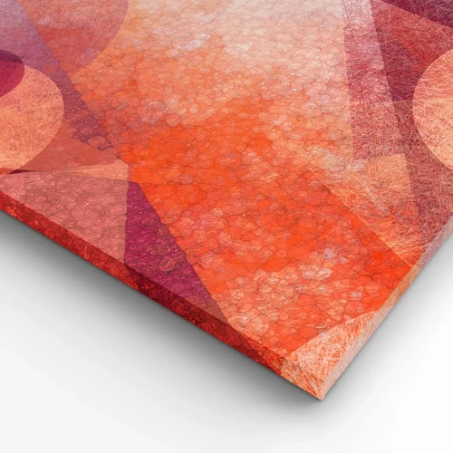 Bild auf Leinwand - Leinwandbild - Geometrische Transformationen in Pink - 50x70 cm