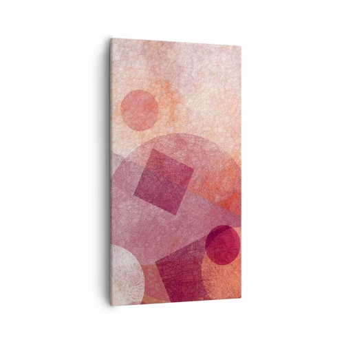 Bild auf Leinwand - Leinwandbild - Geometrische Transformationen in Pink - 55x100 cm