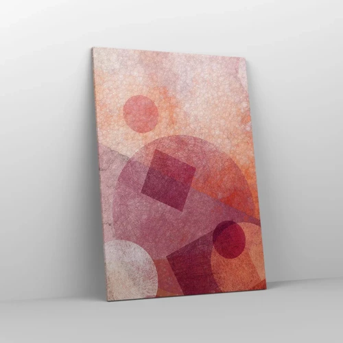 Bild auf Leinwand - Leinwandbild - Geometrische Transformationen in Pink - 70x100 cm