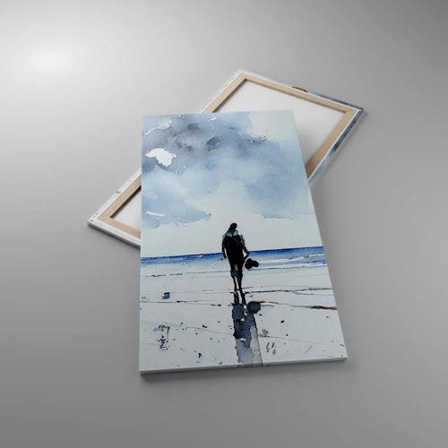 Bild auf Leinwand - Leinwandbild - Gespräch mit dem Meer - 65x120 cm