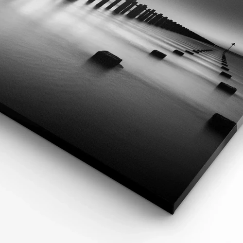 Bild auf Leinwand - Leinwandbild - Graue Distanz im Nebel - 80x120 cm