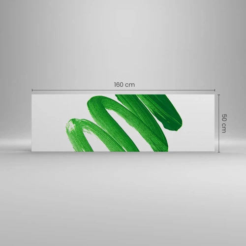 Bild auf Leinwand - Leinwandbild - Grüner Witz - 160x50 cm