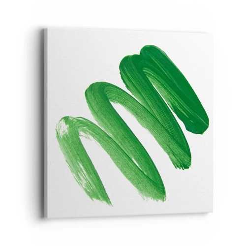 Bild auf Leinwand - Leinwandbild - Grüner Witz - 40x40 cm