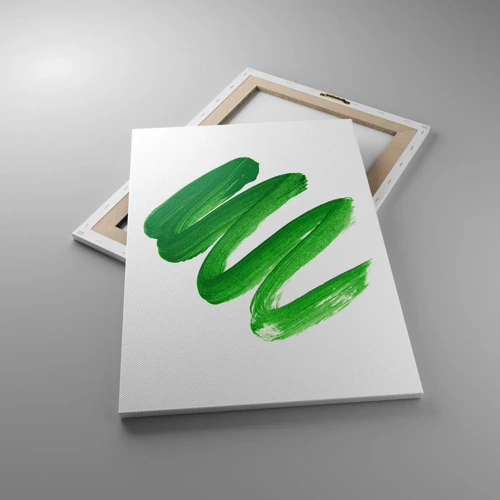 Bild auf Leinwand - Leinwandbild - Grüner Witz - 50x70 cm