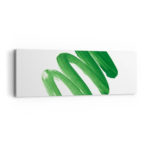Bild auf Leinwand - Leinwandbild - Grüner Witz - 90x30 cm