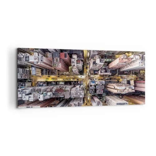 Bild auf Leinwand - Leinwandbild - Grüße aus Hongkong - 100x40 cm