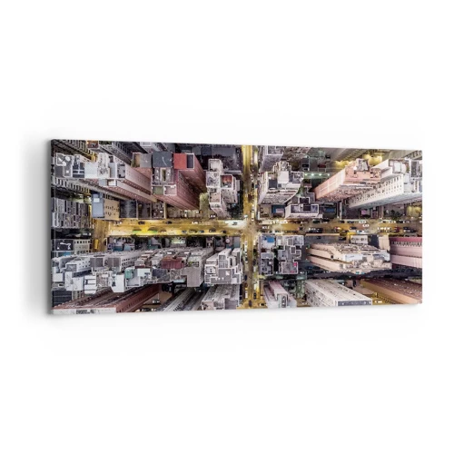 Bild auf Leinwand - Leinwandbild - Grüße aus Hongkong - 120x50 cm