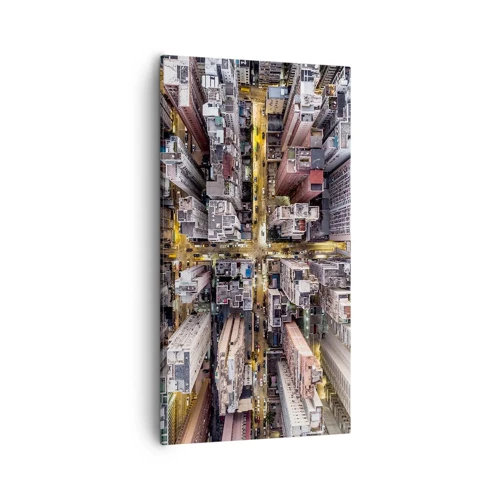 Bild auf Leinwand - Leinwandbild - Grüße aus Hongkong - 55x100 cm