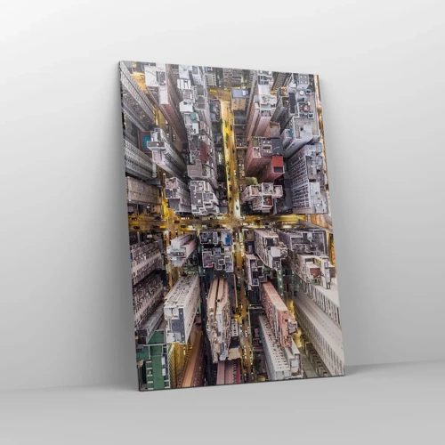 Bild auf Leinwand - Leinwandbild - Grüße aus Hongkong - 70x100 cm