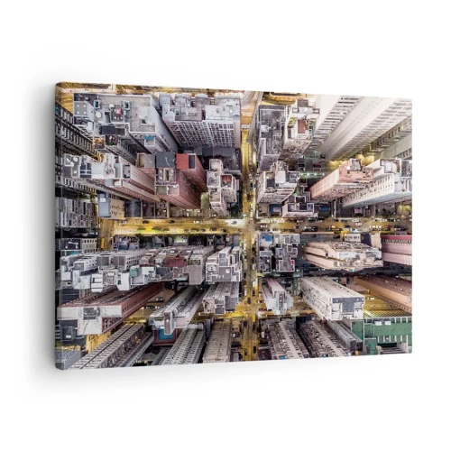 Bild auf Leinwand - Leinwandbild - Grüße aus Hongkong - 70x50 cm