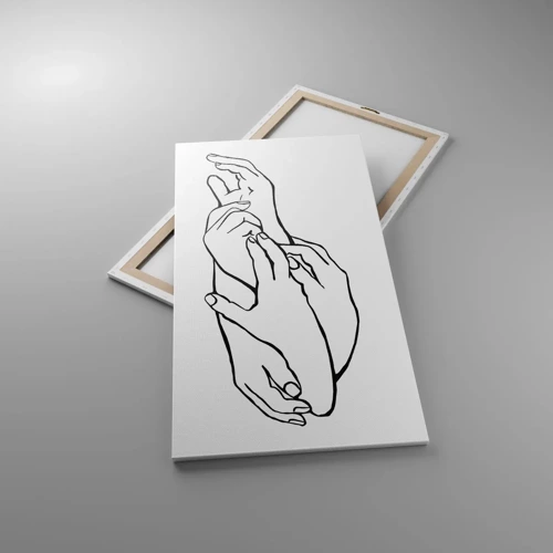 Bild auf Leinwand - Leinwandbild - Gute Geste - 65x120 cm