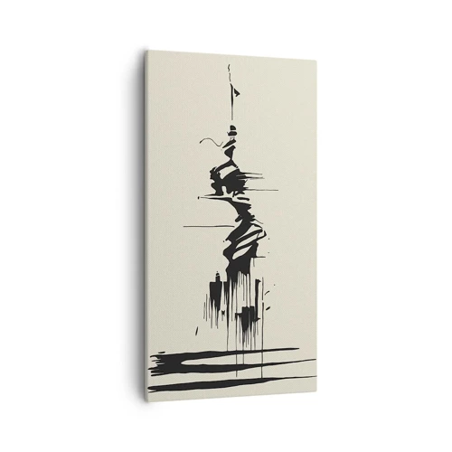 Bild auf Leinwand - Leinwandbild - Hastige Abstraktion - 55x100 cm