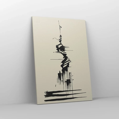 Bild auf Leinwand - Leinwandbild - Hastige Abstraktion - 70x100 cm