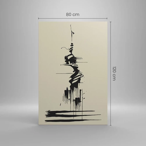 Bild auf Leinwand - Leinwandbild - Hastige Abstraktion - 80x120 cm