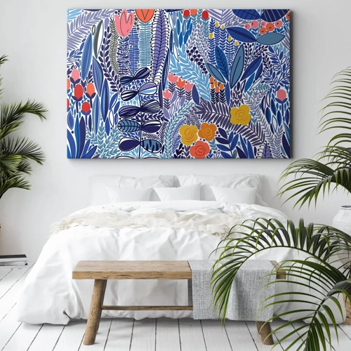 Bild auf Leinwand - Leinwandbild - Hawaiianischer Garten - 70x50 cm