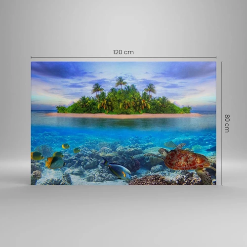 Bild auf Leinwand - Leinwandbild - Heavenly Island lädt dich ein - 120x80 cm