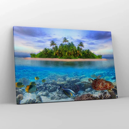 Bild auf Leinwand - Leinwandbild - Heavenly Island lädt dich ein - 120x80 cm