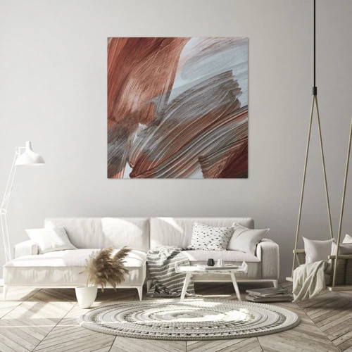 Bild auf Leinwand - Leinwandbild - Herbst und windige Abstraktion - 60x60 cm
