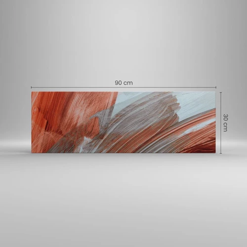 Bild auf Leinwand - Leinwandbild - Herbst und windige Abstraktion - 90x30 cm