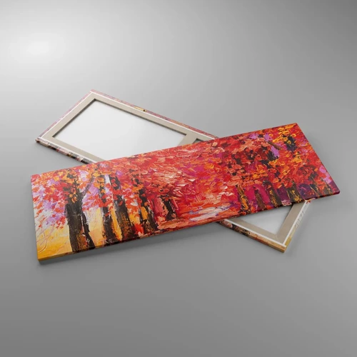 Bild auf Leinwand - Leinwandbild - Herbstlicher Eindruck - 140x50 cm