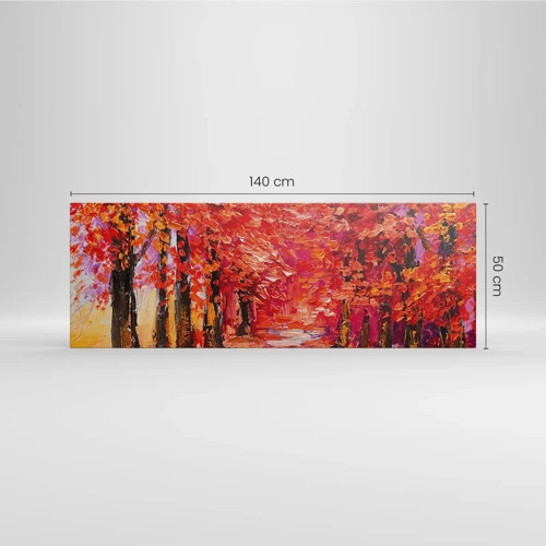 Bild auf Leinwand - Leinwandbild - Herbstlicher Eindruck - 140x50 cm