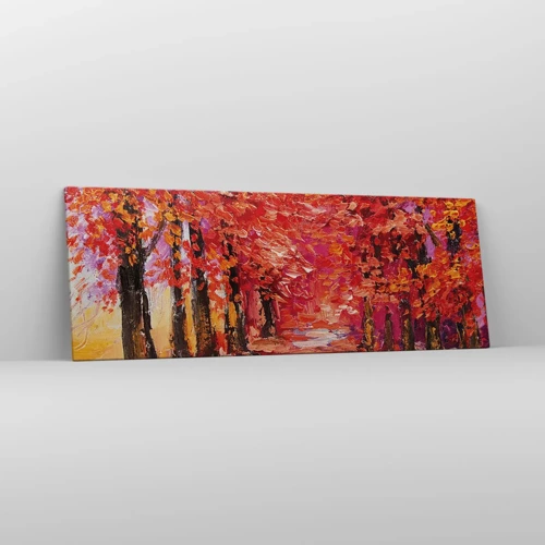 Bild auf Leinwand - Leinwandbild - Herbstlicher Eindruck - 140x50 cm