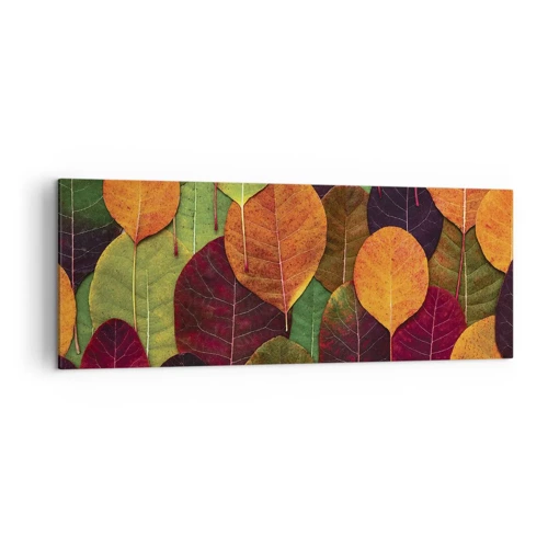 Bild auf Leinwand - Leinwandbild - Herbstmosaik - 140x50 cm