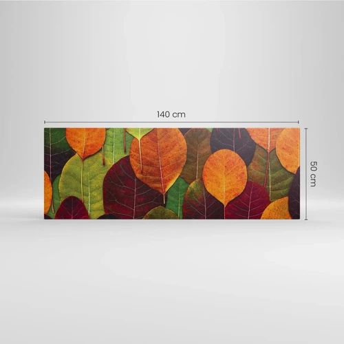 Bild auf Leinwand - Leinwandbild - Herbstmosaik - 140x50 cm
