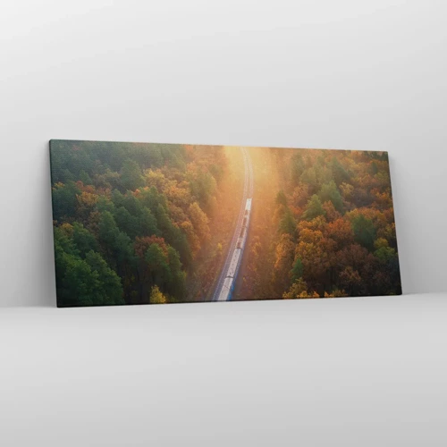 Bild auf Leinwand - Leinwandbild - Herbstreise - 120x50 cm
