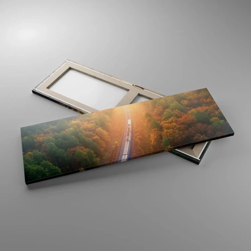 Bild auf Leinwand - Leinwandbild - Herbstreise - 90x30 cm
