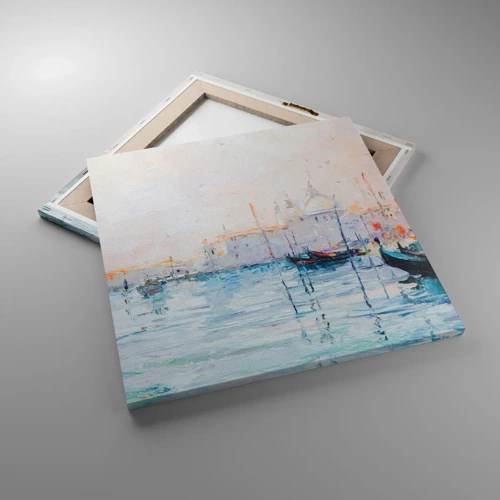 Bild auf Leinwand - Leinwandbild - Hinter dem Wasser, hinter dem Nebel - 50x50 cm