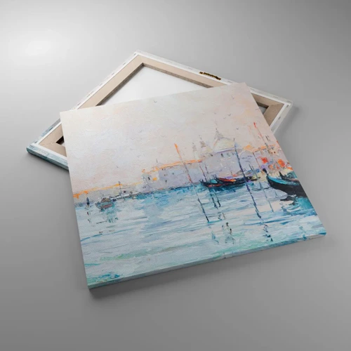 Bild auf Leinwand - Leinwandbild - Hinter dem Wasser, hinter dem Nebel - 60x60 cm
