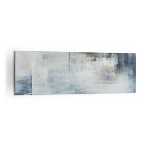 Bild auf Leinwand - Leinwandbild - Hinter dem blauen Vorhang - 160x50 cm