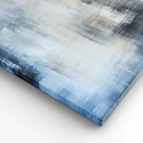 Bild auf Leinwand - Leinwandbild - Hinter dem blauen Vorhang - 50x50 cm