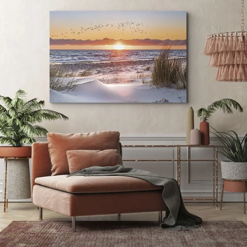 Bild auf Leinwand - Leinwandbild - Horizontale Landschaft - 70x50 cm