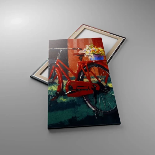 Bild auf Leinwand - Leinwandbild - Ich möchte mit meinem Fahrrad fahren - 55x100 cm