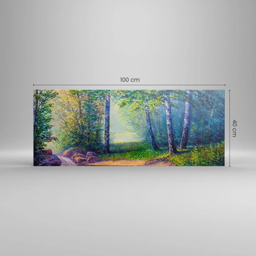 Bild auf Leinwand - Leinwandbild - Idyllische Landschaft - 100x40 cm