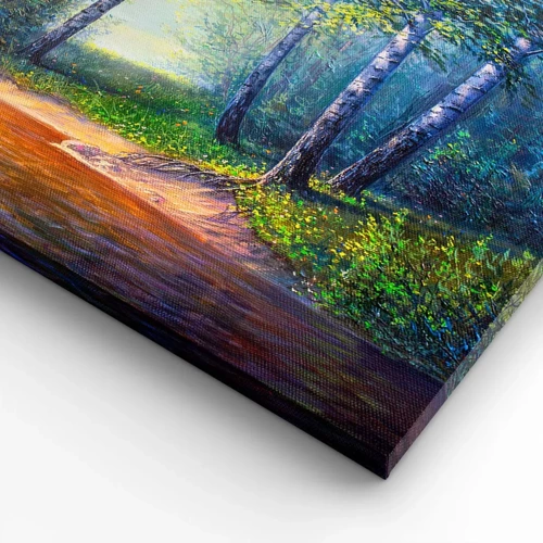 Bild auf Leinwand - Leinwandbild - Idyllische Landschaft - 100x40 cm