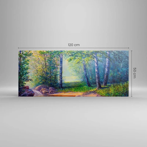 Bild auf Leinwand - Leinwandbild - Idyllische Landschaft - 120x50 cm