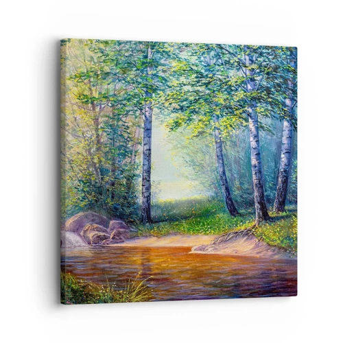 Bild auf Leinwand - Leinwandbild - Idyllische Landschaft - 30x30 cm