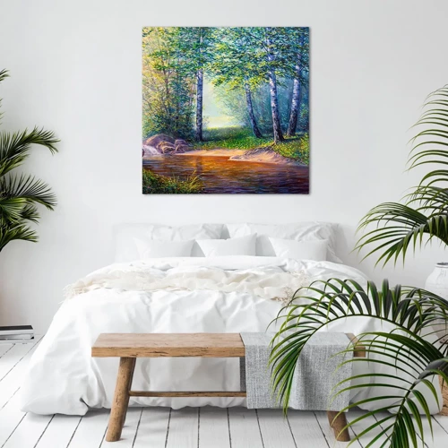 Bild auf Leinwand - Leinwandbild - Idyllische Landschaft - 30x30 cm