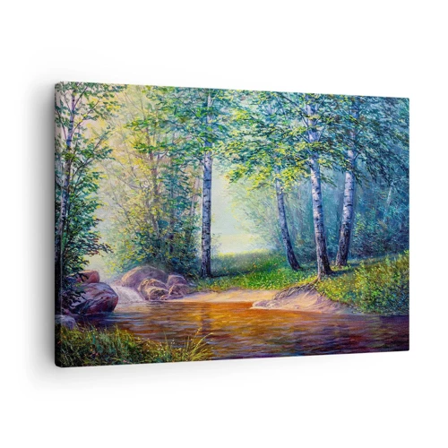 Bild auf Leinwand - Leinwandbild - Idyllische Landschaft - 70x50 cm