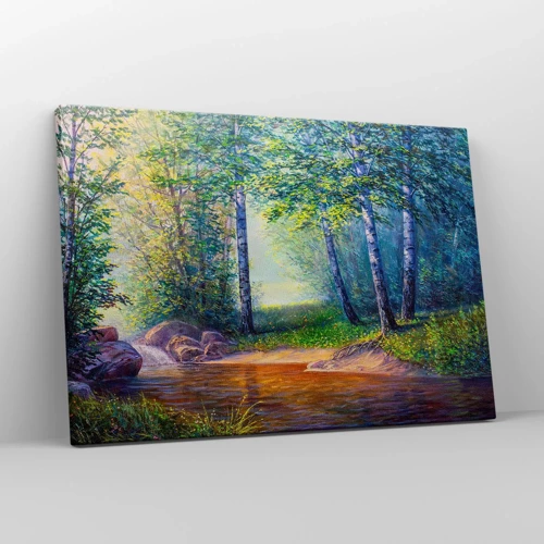 Bild auf Leinwand - Leinwandbild - Idyllische Landschaft - 70x50 cm