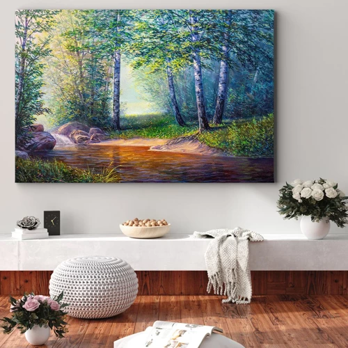 Bild auf Leinwand - Leinwandbild - Idyllische Landschaft - 70x50 cm