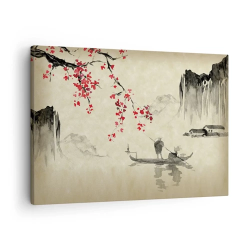 Bild auf Leinwand - Leinwandbild - Im Land der blühenden Kirschbäume - 70x50 cm