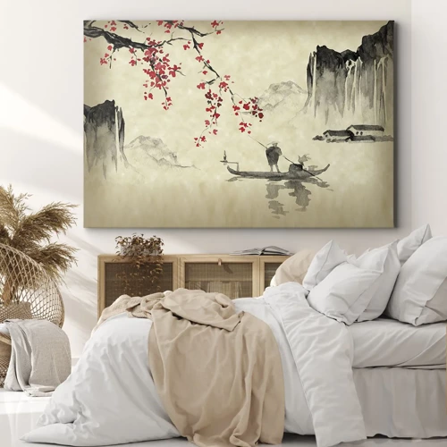 Bild auf Leinwand - Leinwandbild - Im Land der blühenden Kirschbäume - 70x50 cm